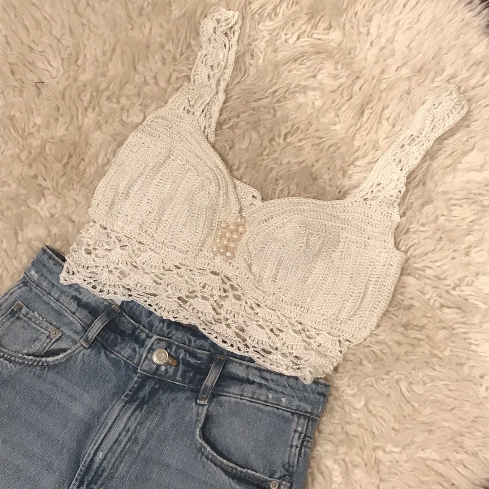 And crochet crop top